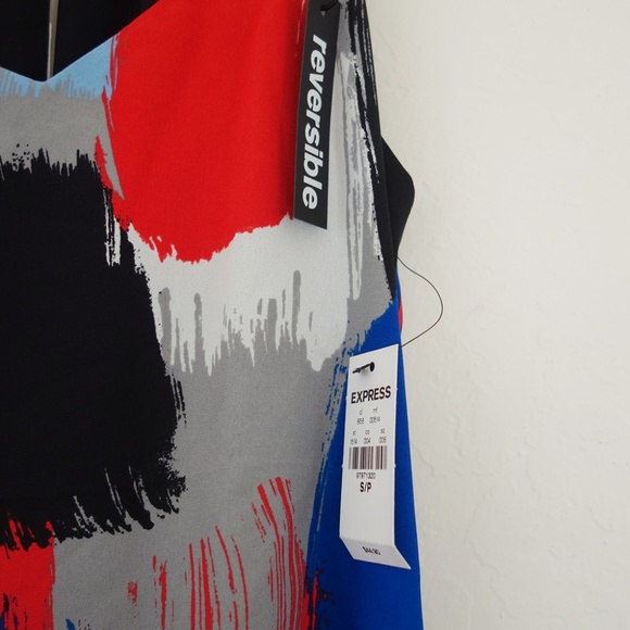 NWT Mod Pattern EXRESS REVERSIBLE BLOUSE - Picture 2 of 3